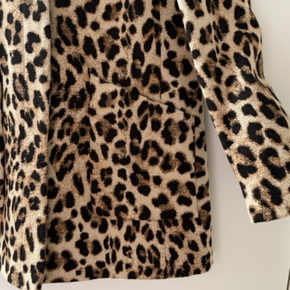 ZARA Basics Leopard Print Coat - Picture 3 of 5